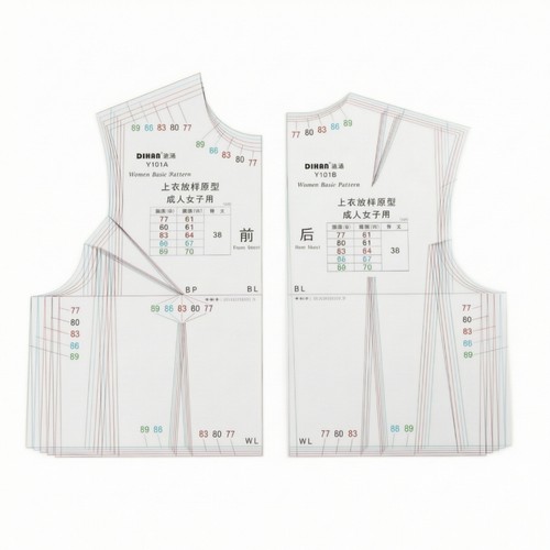 Bodice pattern template graded - pattern,