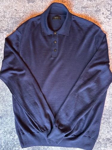 Zara men knit polo jumper - knit, long