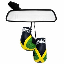 Jamaica Flag Mini Leather Boxing Gloves for the Home or Car, Jamaica Car Gloves