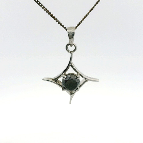 Silver necklace star pendant - necklace,