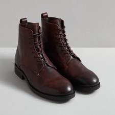 Hudson London Cedar Mens Leather Boots Size 12 UK, Brand New, RRP £189!