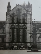 Vintage Real Photograph; Hexham Abbey Showing Old Cars (2271) Unused