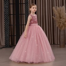 Kids Girls Sequin Bridesmaid