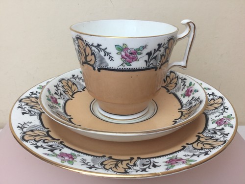Fenton china art deco tea - fenton, trio