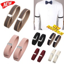 2PCS Elastic Armbands Shirt Sleeve Garter Adjustable Shirt Sleeve Holders Band