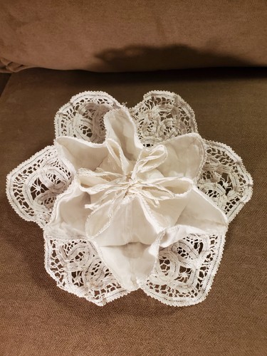 Vintage lace hand - lace, made