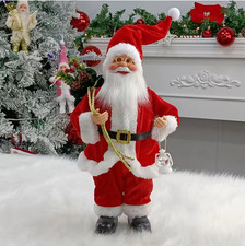 1pc12'' Xmas Standing Santa Claus Doll Decoration Figure Christmas Ornament Gift