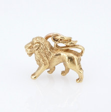 Vintage 9k Lion Charm Pendant