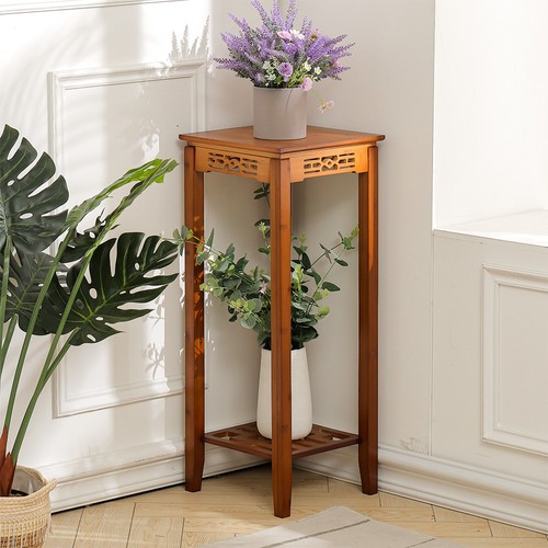Bamboo plant stand - bamboo,