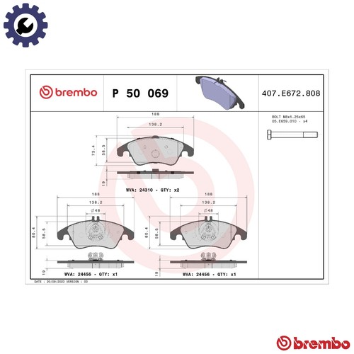 Brake pad set disc - pad, p
