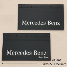 Mercedes Lorry HGV Truck Mudflaps 350x650 Pair Rubber Mud Flaps Embossed Logo