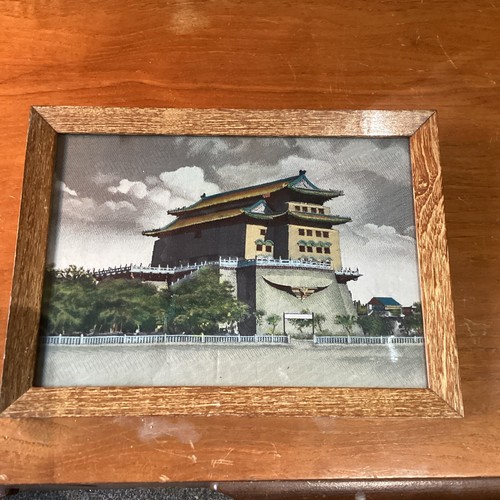 Vintage oriental silk painting - oriental,