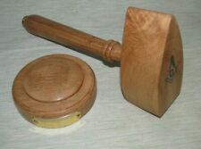 MASONIC FREEMASON GAVEL & BLOCK IN OAK WOOD COMMON GAVEL  MESSAGE NAME ENGRAVED