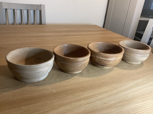 Set vintage hand turned - of, hand-turned