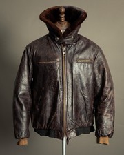 Vintage 1972 Japanese Air Force Leather Flight Jacket