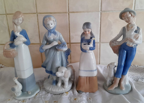 Vintage blue white porcelain - &,