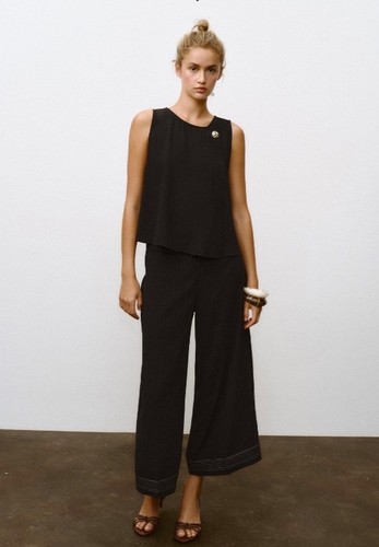Zara black high - zara, waisted
