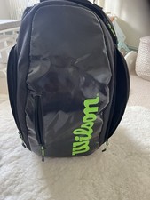 Wilson Tennis Backpack - Black/Lime Green Excellent Condition