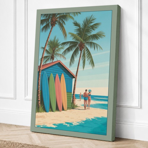 Turquoise beach hut - turquoise,