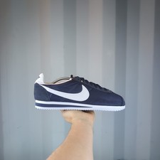 UK 10 - Nike Classic Cortez Nylon Navy Mens Shoes Retro Trainers 807472-410