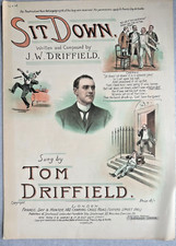 Victorian Music Hall Sheet - Sit Down -  Litho. by H.G. Banks- dated 1898