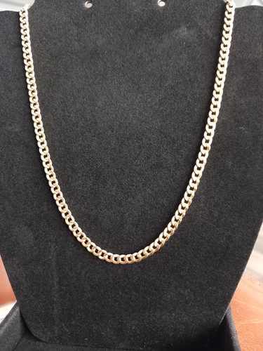 9ct heavy gold chain - flat, link