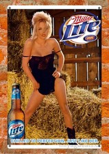Miller Lite Beer Metal Sign –Pamela Anderson Bar Pub Wall Decor Beer Sign Read D