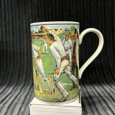 vintage DUNOON stoneware history of CRICKET MUG made in Scotland