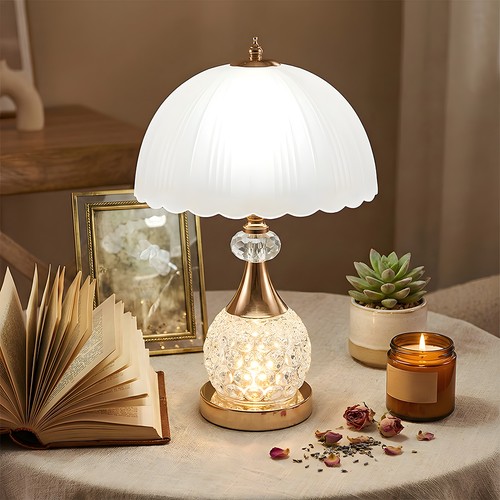 Vintage crystal table lamp - vintage,