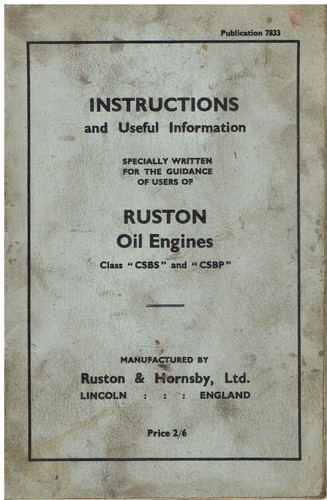 Ruston csbs csbp diesel - csbs, &