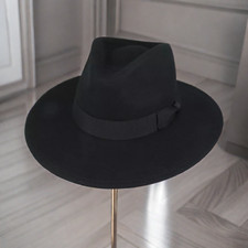 New Style Wide Brim Wool Crushable Fedora Hat - Men and Women