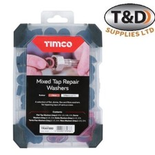 Timco 159Pcs Tap Repair Kit - Mixed Rubber & Fibre Washers for Plumbing Repairs