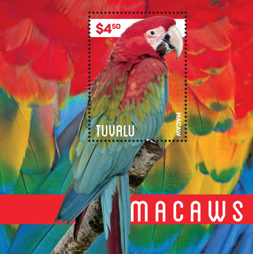 Tuvalu 2014 macaws - -,