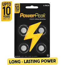 PowerPeak CR1220 Battery 3V Lithium Coin Cell Batteries DL1220 BR1220 Key Fob UK