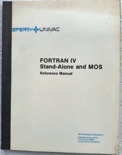 Sperry univac fortran - sperry,