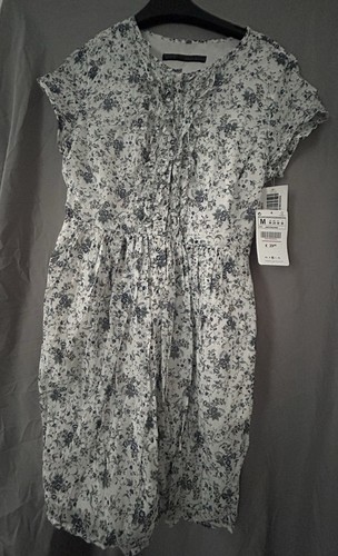 Blue and white floral - white,