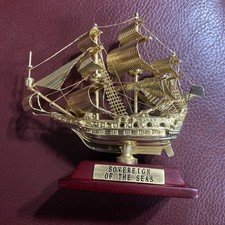 Vintage  sovereign of the seas - Gold Plated Ship 