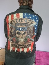 Guns N Roses Vintage Leather Jacket REAL LEATHER Size 44