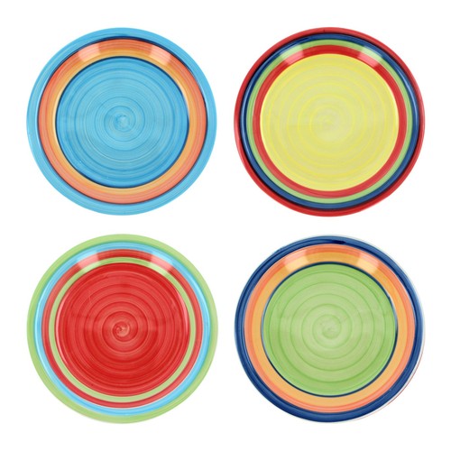 Coloured dinner plate round - dinner,