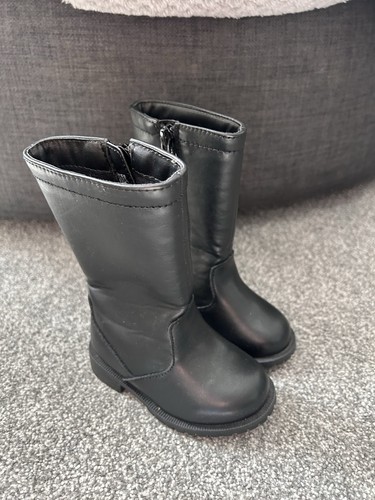 Girls black mid calf boots - girls, mid-calf