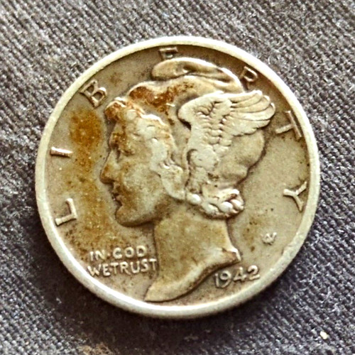 1942 mercury dime - dime, us