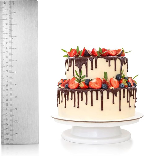 Inch metal cake scraper - inch,