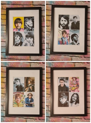The beatles pop art - beatles, collage