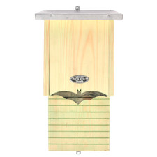 Bat Nest Box Wooden Roost House Zinc Roof FSC Certified Habitat Wildlife 39cm