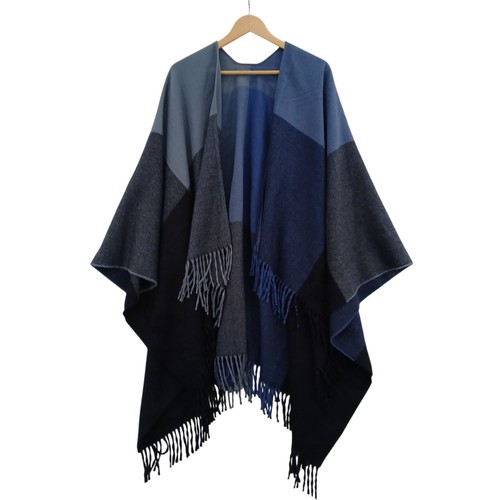 Cashmere finished poncho - cashmere,