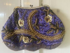Butler & Wilson, Purple Heavily Sequin/ Beaded Evening Bag, In Great Condition 