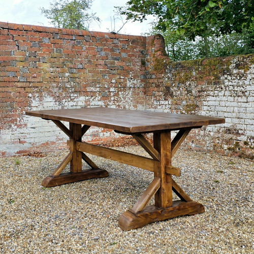 Large reclaimed pine trestle - reclaimed,