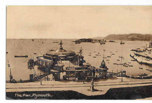 Postcard plymouth view of - -,