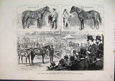 Original Old Antique Print