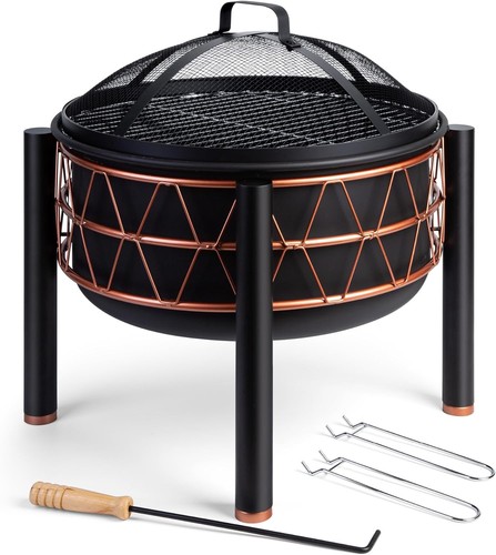 Vonhaus 2in1 fire pit bbq - vonhaus,